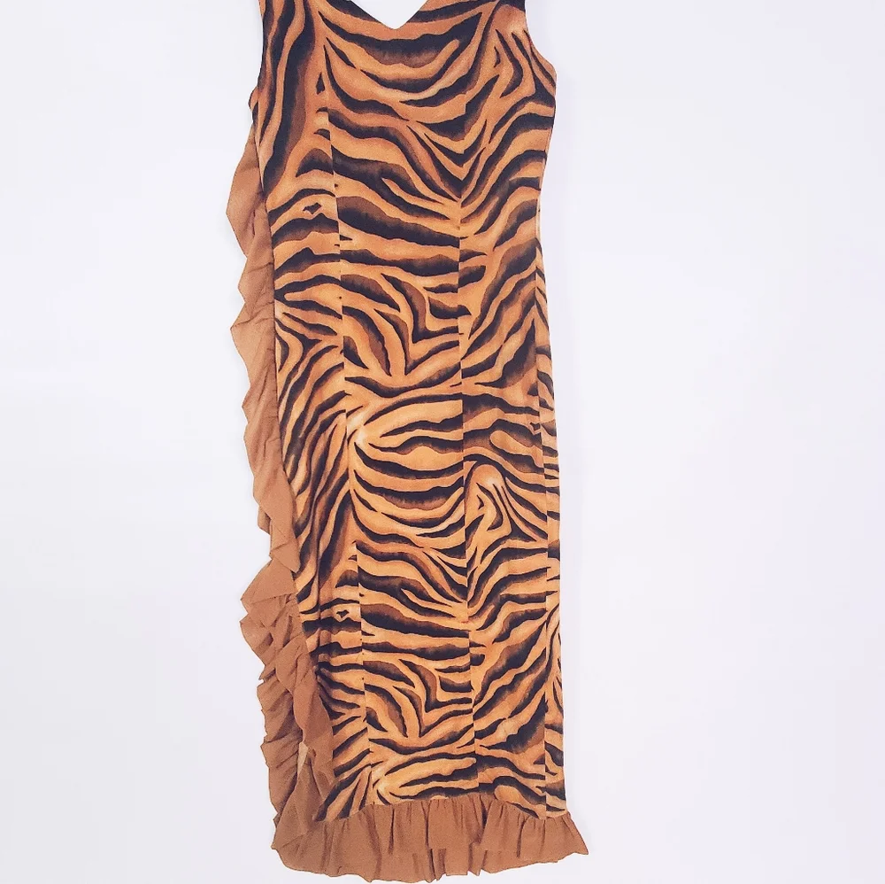 🚫SOLD🚫Tiger Print Maxi Dress - Picture 8 of 12